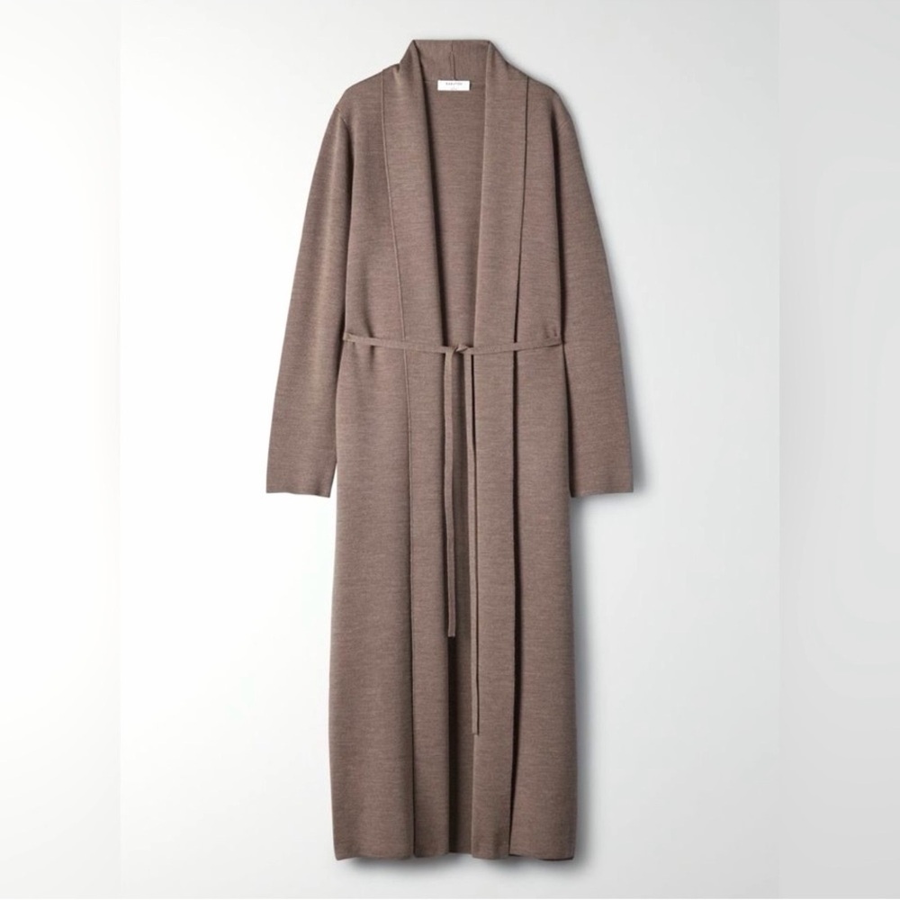 Aritzia Babaton Kirby Merino Wool Blend Long Cardigan Sweater
